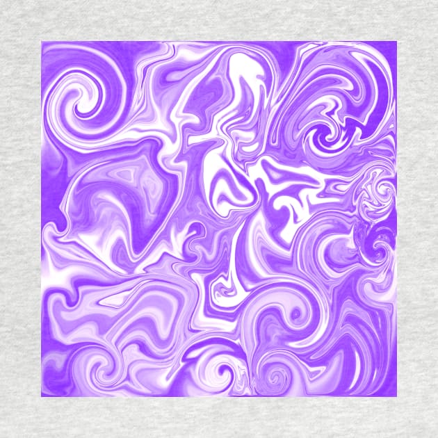 Fluid Purple and White Swirly Pattern by Art by Deborah Camp